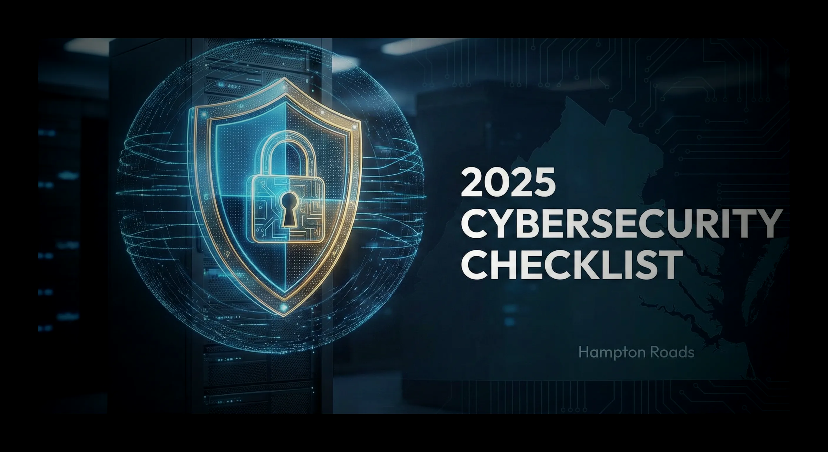Glowing digital padlock protecting a server rack